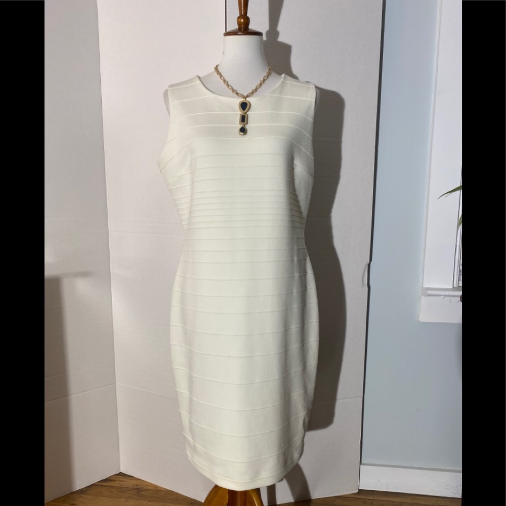 Tommy Hilfiger Sleeveless Cream Colored Dress